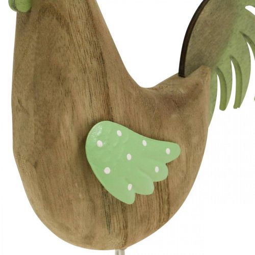 Decoratief beeld haan hout, metaal groen tafeldecoratie Pasen H23cm | Floristik24.nl