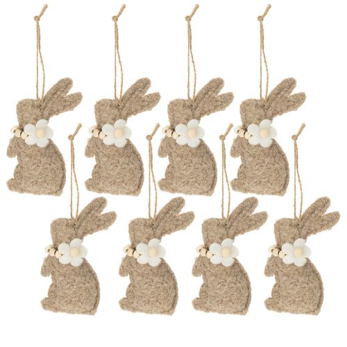 Artikel Hangende paashaasdecoratie, ideaal decoratief accessoire voor raamdecoratie, 14 cm, 8 stuks