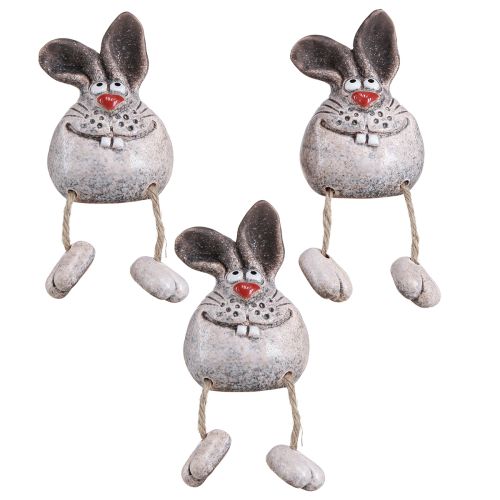 Floristik24 Decoratief konijnenrandkrukje konijntje 6,5×7×9,5cm 3 st