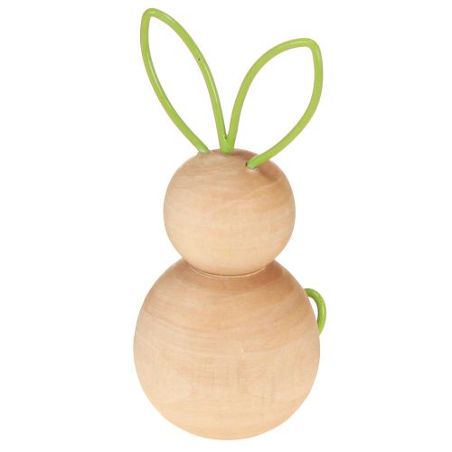 Artikel Decoratieve houten konijnfiguur met ijzeren oren voor moderne paasdecoratie, 11 cm, 4 stuks
