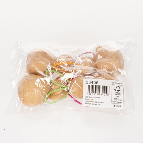 Artikel Decoratieve houten konijnfiguur met ijzeren oren voor moderne paasdecoratie, 11 cm, 4 stuks