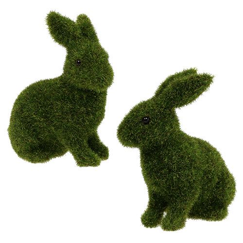 Floristik24 Gevlekt konijn groen gevlekt H13.5cm 4st