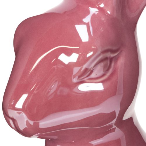 Artikel Paasdecoratie: glanzend keramisch konijnfiguur voor Pasen en de lente, 37 cm.