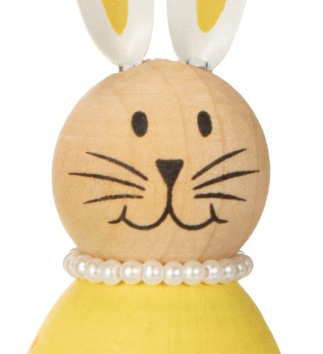 Artikel Decoratieve konijnenfiguurtjes in een eivorm voor een lenteachtige huisdecoratie, 12 cm, 3 stuks