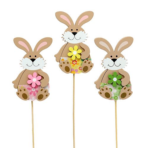 Floristik24 Bunny flower plug soort. 7.5cm L28cm 15st