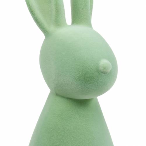 Artikel Paasdecoratie konijn 47cm groen geflockt Paashaas decoratie figuur Pasen