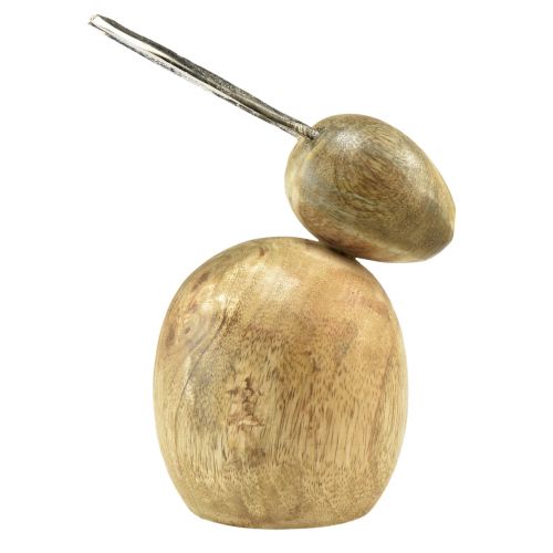 Artikel Konijntjes decoratie hout metaal zilver Pasen 12,5x14x16,5cm