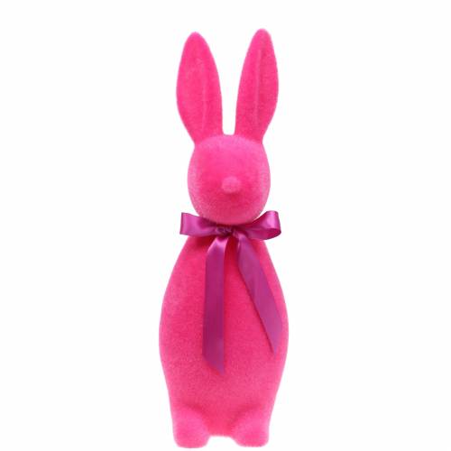 Floristik24 Bunny gevlokt roze H42cm