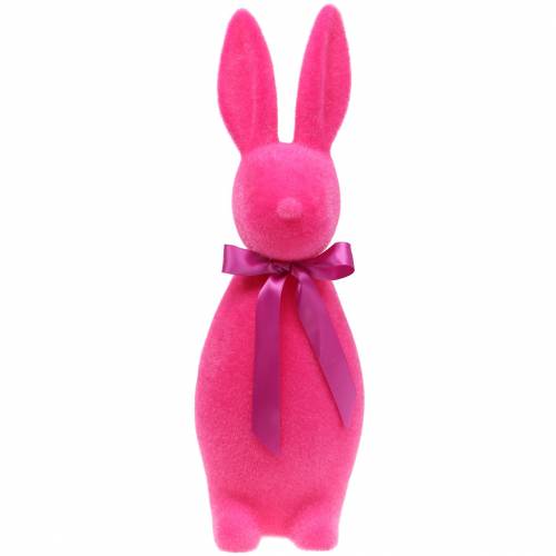 Floristik24 Bunny gevlokt roze H49cm