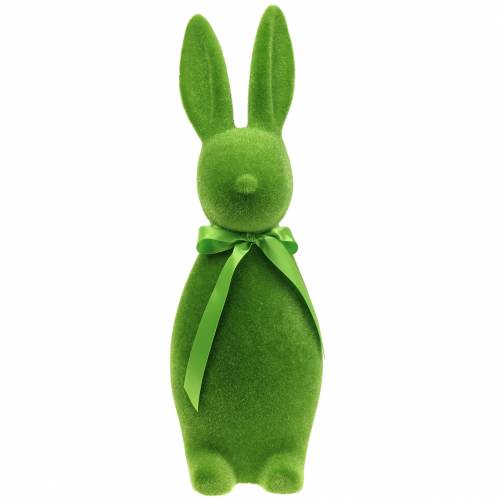 Floristik24 Bunny flocked groen H49cm