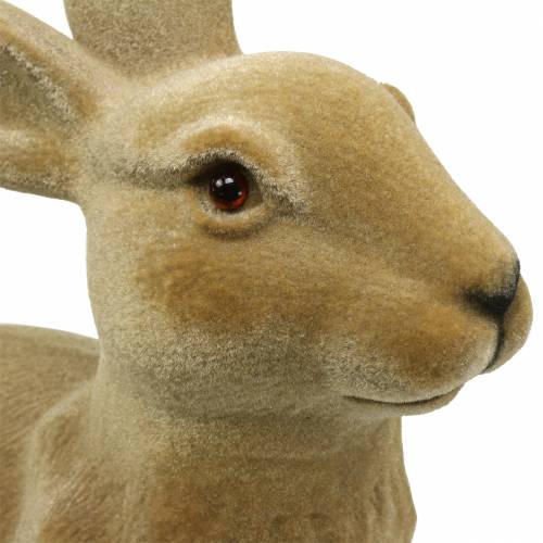 Artikel Paasdecoratie konijn gevlokt bruin H50cm