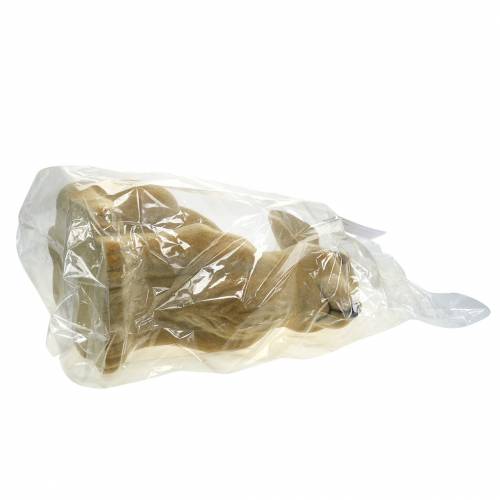 Floristik24 Paasdecoratie konijn gevlokt bruin H50cm