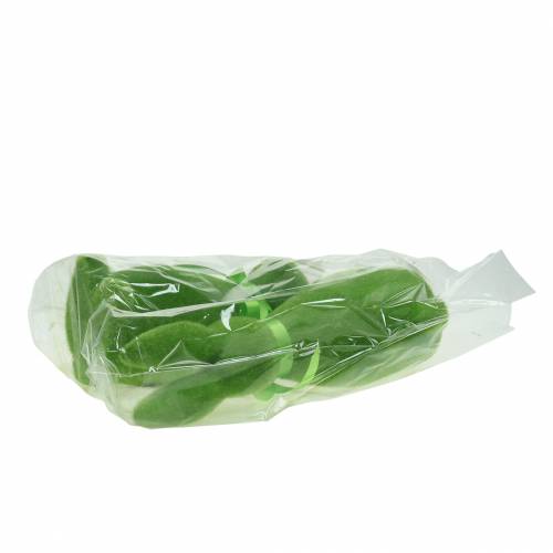 Floristik24 Bunny flocked groen 30cm 2st