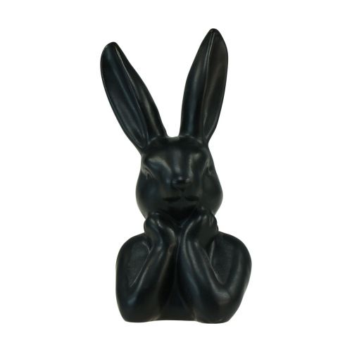 Artikel Konijn denkend konijn buste zwart 7×6×15cm