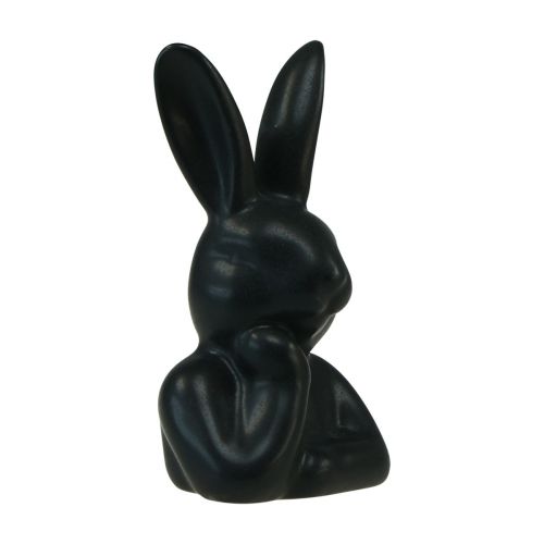 Floristik24 Konijn denken klein konijn buste zwart 6×4×10,5cm