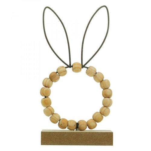 Konijn Decoratie Tafeldecoratie Pasen Houten Kralen Decoratie Roest Ø6.5cm 6 Stuks