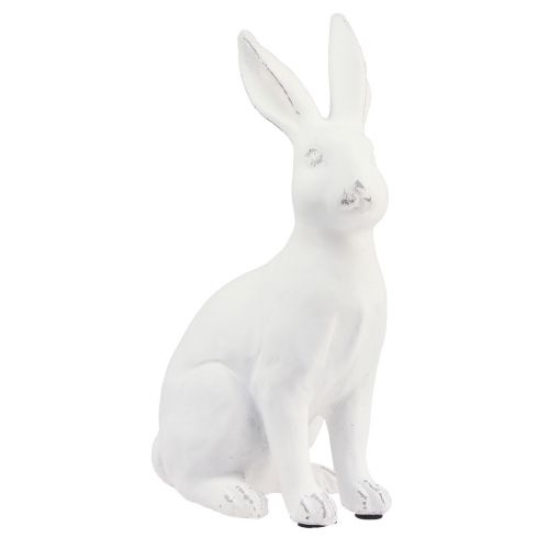 Artikel Decoratief konijn konijn kunststeen decoratie wit H27cm