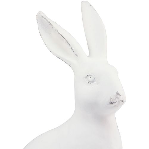 Artikel Decoratief konijn konijn kunststeen decoratie wit H27cm