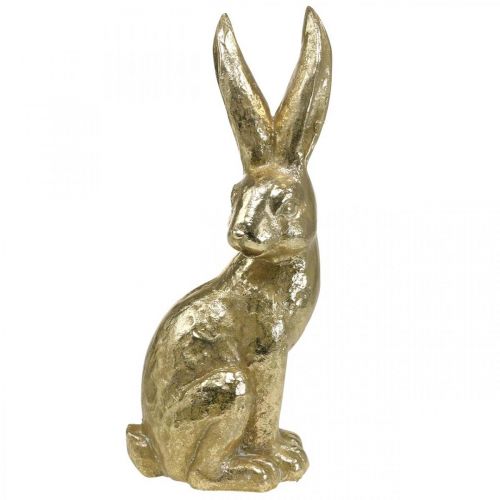 Floristik24 Decoratie konijn groot Paashaas zittend goud 22×17×51.5cm