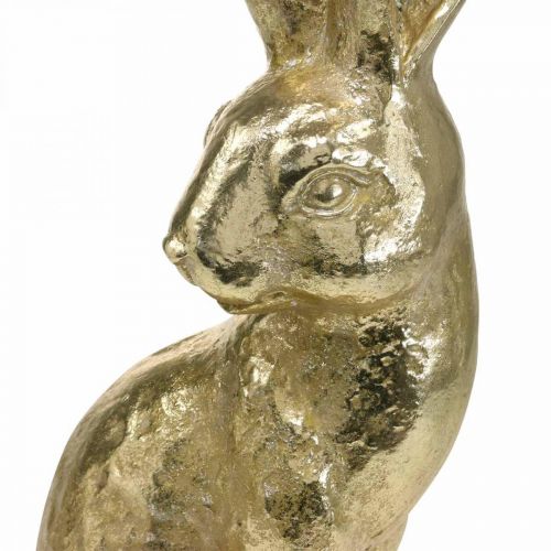 Floristik24 Decoratie konijn groot Paashaas zittend goud 22×17×51.5cm