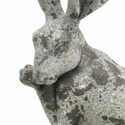 Floristik24 Decoratief konijn zittend steenlook tuindecoratie H31cm