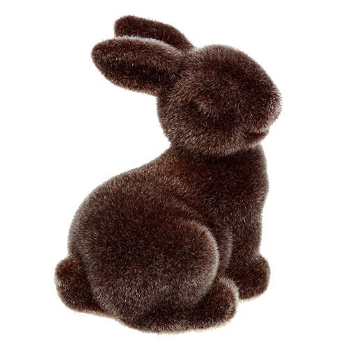 Floristik24 Bunny bruin 5cm flocked 2st