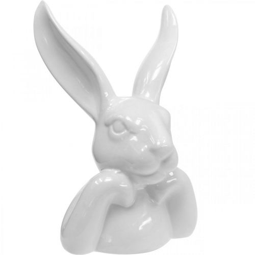 reflecteren Als reactie op de Drank Floristik24.nl Deco konijn wit, buste konijnenkop, keramiek H21cm - goedkoop  online kopen