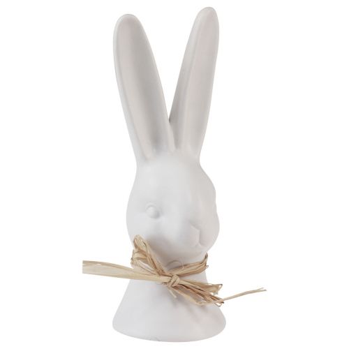 Artikel Konijnenkop decoratie Paashaas wit konijn keramiek 17cm