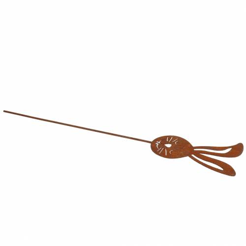 Floristik24 Konijnenkop op stok metalen rooster H45cm tuindecoratie