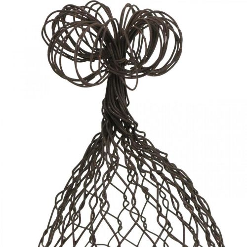 Artikel Draadkap, decoratieve bel, latwerk van metaal Bruin H25cm Ø16cm