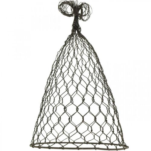 Artikel Draadkap, decoratieve bel, latwerk van metaal Bruin H25cm Ø16cm