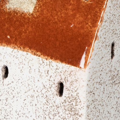 Keramische huisdecoratie met schoorsteen, theelichthuisje, herfst en winter, 13 cm, 2 stuks | Floristik24.nl