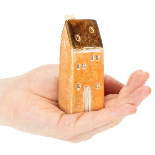 Decoratief keramisch miniatuurhuisje voor op de vensterbank, 10 cm, 3 stuks | Floristik24.nl