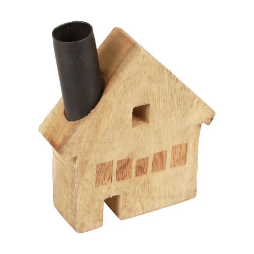 Artikel Decoratief huis houten decoratieve kandelaar zwart 10,5×3,5×13cm