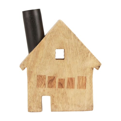Artikel Decoratief huis houten decoratieve kandelaar zwart 10,5×3,5×13cm