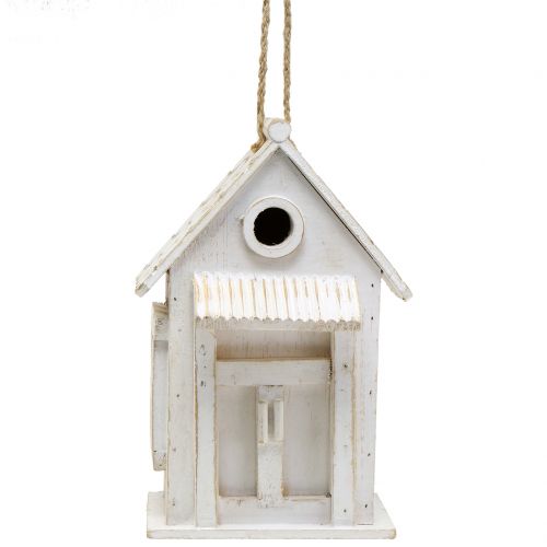 Floristik24 Hangend Vogelhuisje Wit H25.5cm
