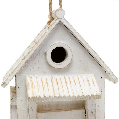 Floristik24 Hangend Vogelhuisje Wit H25.5cm