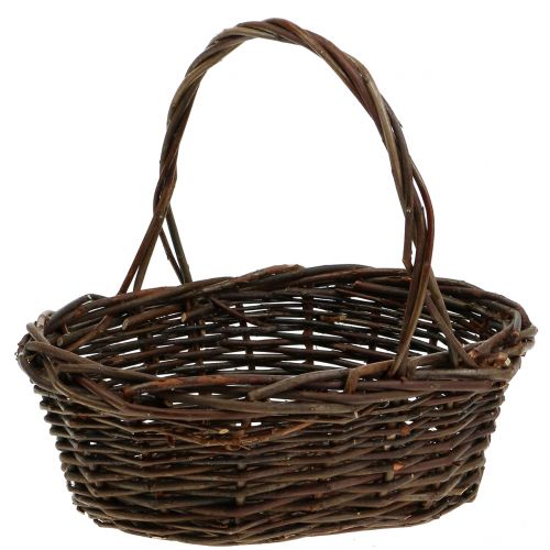 Handvat rieten mand ovaal 28cm x 20cm | Floristik24.nl