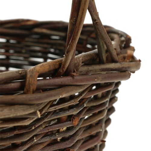 Handvat rieten mand ovaal 28cm x 20cm | Floristik24.nl