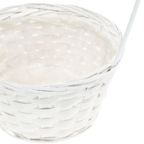 Floristik24 Kattenmand met handvat wit 34cm 3st