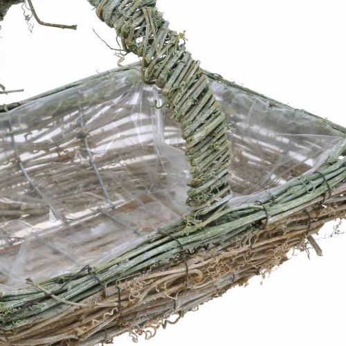 Floristik24 Mand om te planten, bloemenmand, wijnstoktakjes Shabby-Chic L42cm / 34cm / 28cm set van 3
