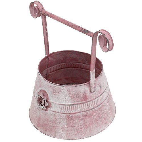 Floristik24 Handvat pot roze gewassen met roos Ø22cm H13.5cm