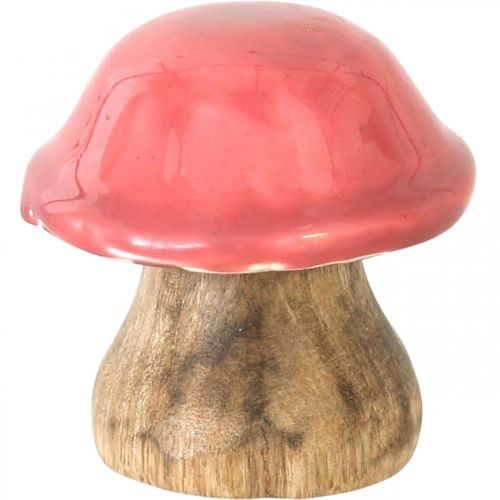 Floristik24 Herfstdecoratie deco paddestoelen van hout Paarse houten paddestoelen H5-7cm 6 stuks