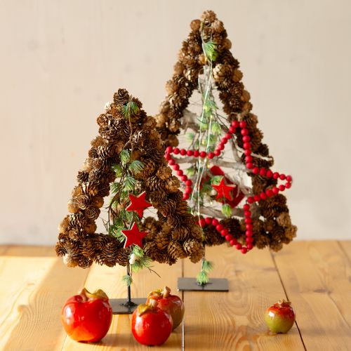 Artikel Herfstdecoratie keramiek appels tafeldecoratie rood groen H9cm 2 stuks