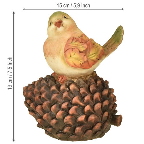 Artikel Herfstdecoratie vogeldecoratie kegelvogelfiguur herfst H19cm