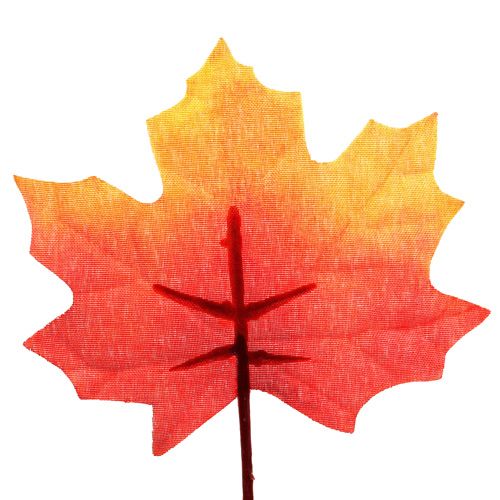 Floristik24 Herfstdecoratie esdoornblad oranjerood 13cm 12st