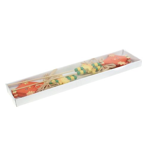 Floristik24 Herfststekker draak oranje L31cm 4st