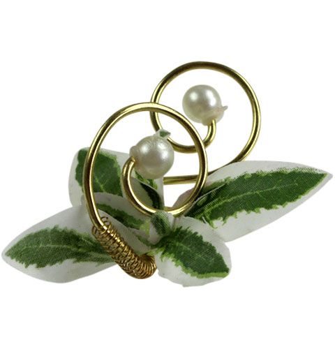 Floristik24 Trouwspeld met parels, goud 8cm 24 st