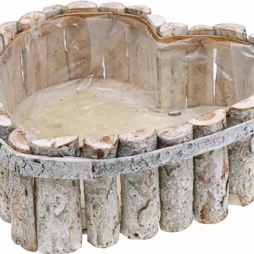 Floristik24 Plantenschaal, houten plantenbakken, hart voor beplanting B29/20.5 cm H10/9 cm set van 2