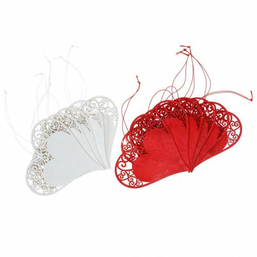 Floristik24 Hart om op te hangen, huwelijksdecoratie, hangerhart, hartdecoratie, Valentijnsdag 12st